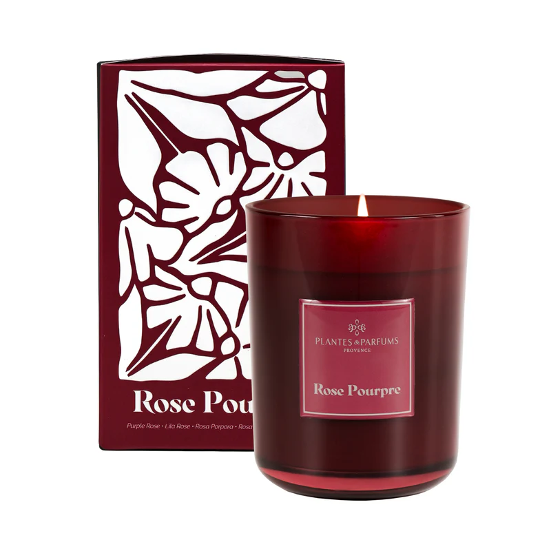 Plantes & parfumes kaars Rose pourpre